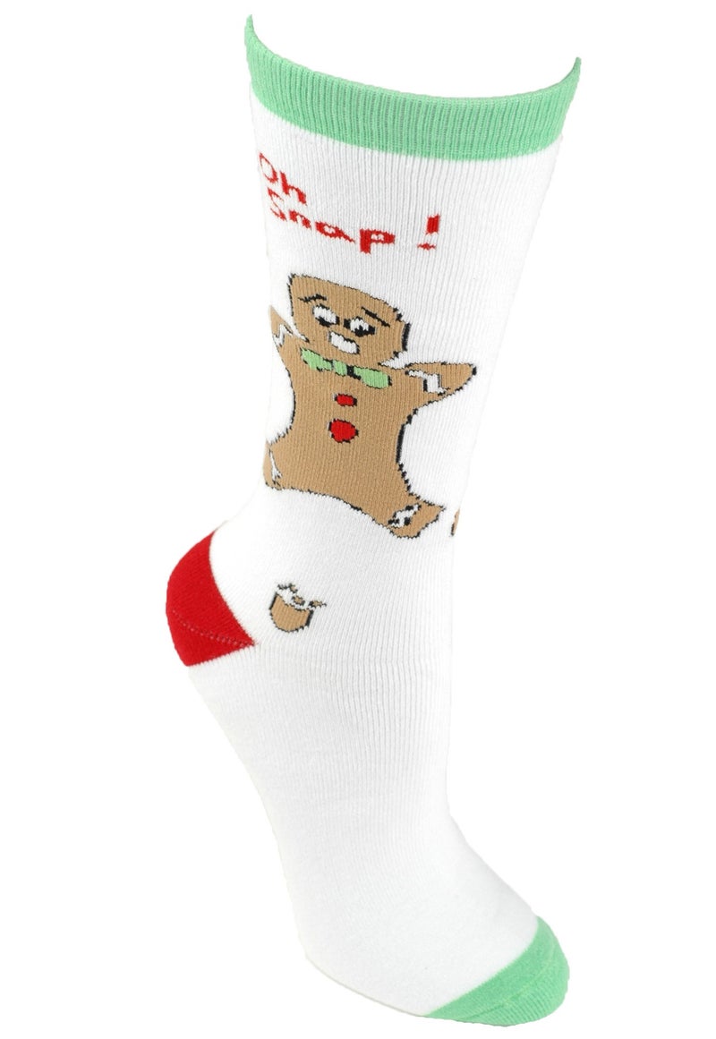 Tree Buddees Unisex Adult - Oh Snap! Funny Gingerbread Man Christmas Socks - Image 4